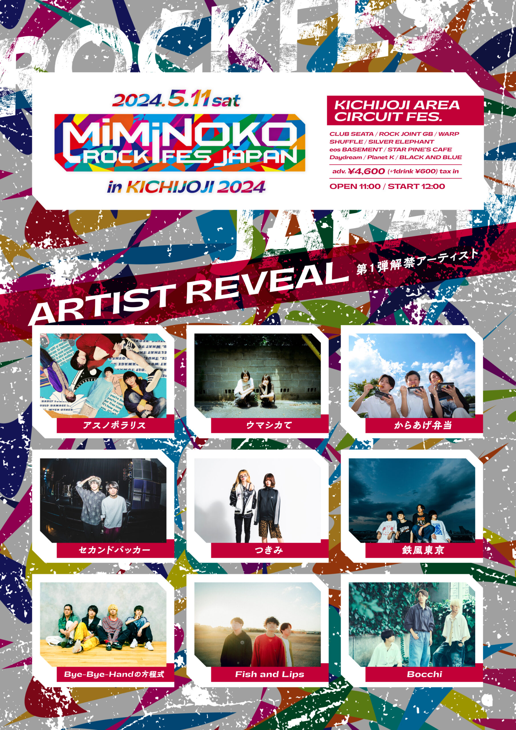 MiMiNOKOROCK FES JAPAN in 吉祥寺 2024